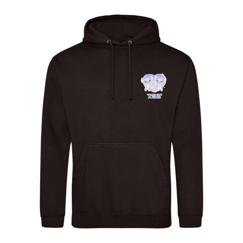 Lilo & Stitch Unisex Adult Two Of A Kind Stitch & Angel Hoodie / Black